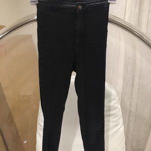Black topshop joni jeans